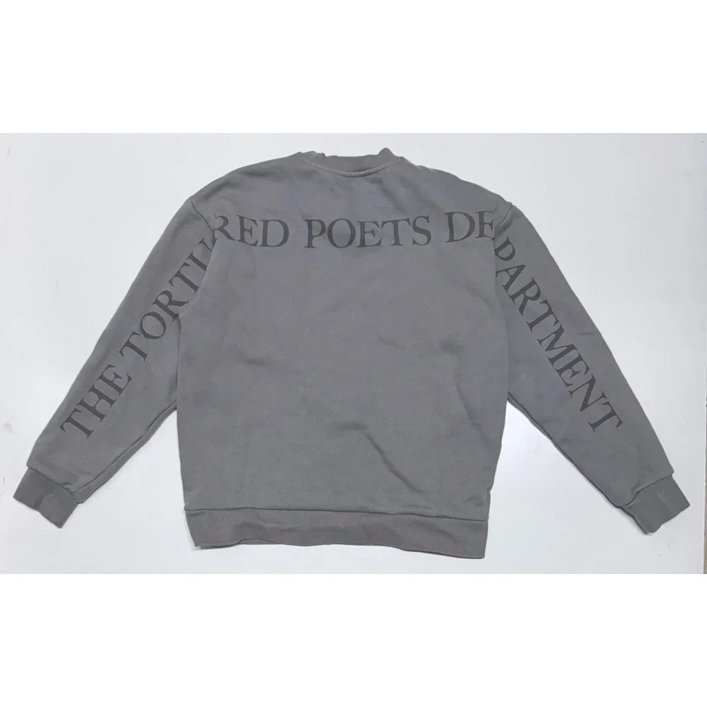 Taylor Swift The Tortured Poets Department TTPD Gray Sweatshirt Medium